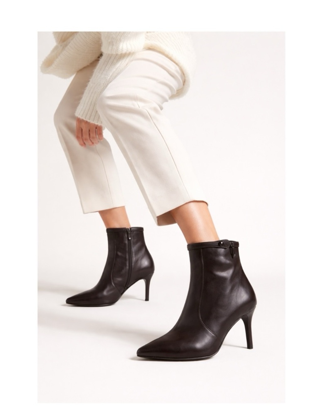 New Via Spiga Leather Ankle Boots Colour Chocolate Brown Size 8.5 Wide